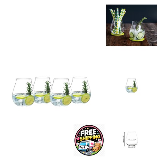 Riedel gin clock - o,