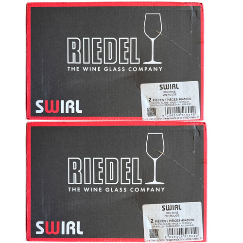 Riedel swirl red wine glasses - red,